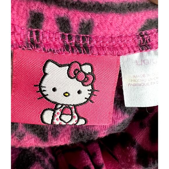 Hello Kitty Onesie Pajamas PJS Sleepwear Women Large Pink Comfy Cozy Loungewear - Picture 3 of 16